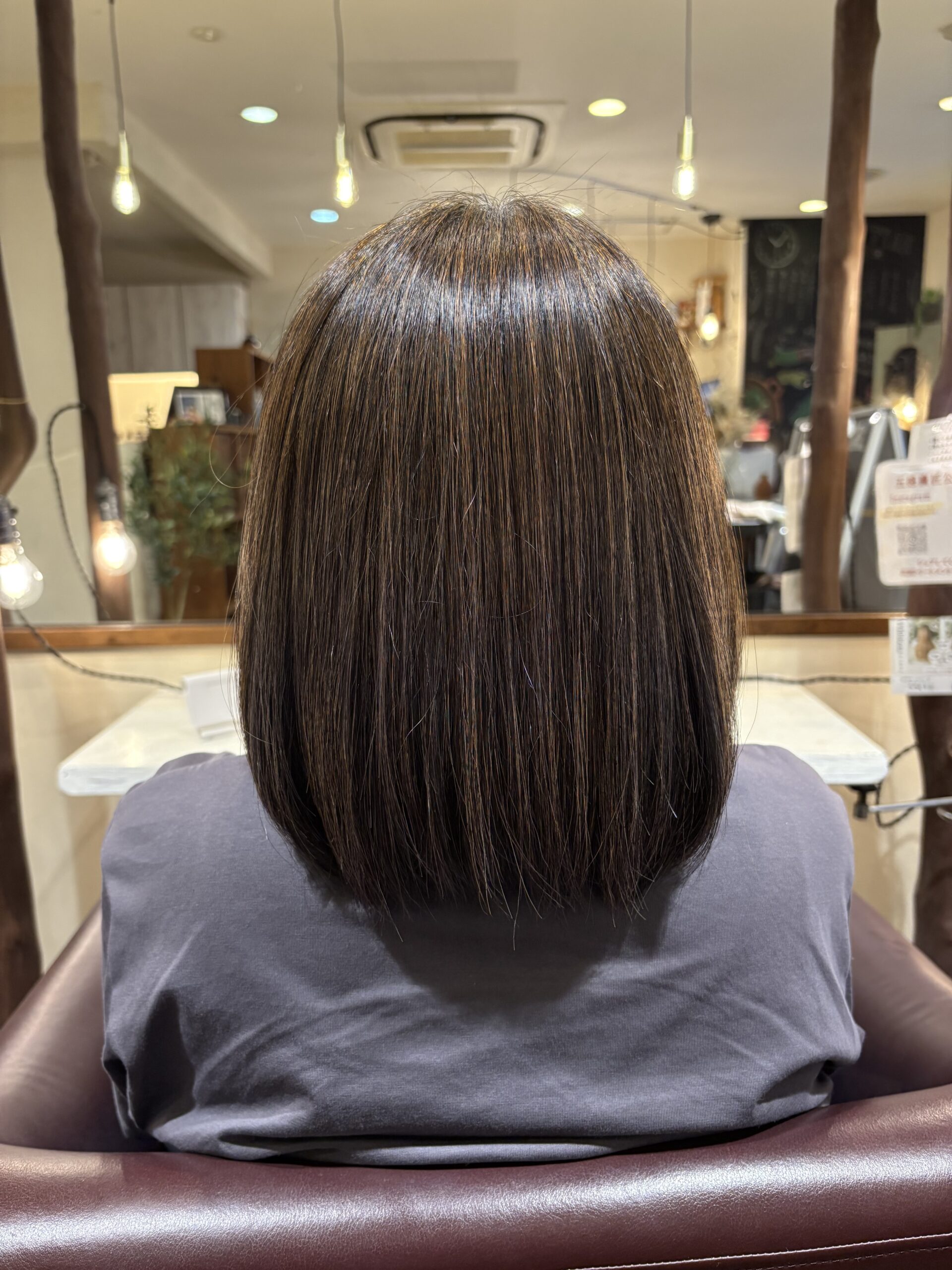 髪質改善縮毛矯正後（静岡市ヘアサロン）